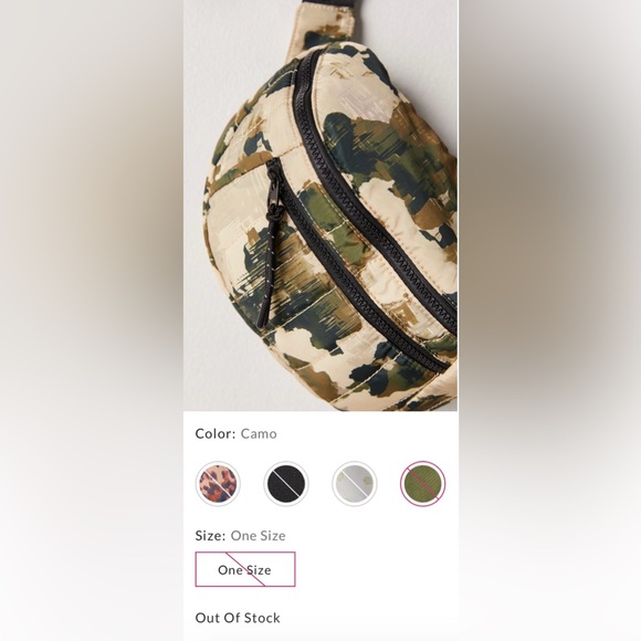 Free People Movement Quilted Print Sling Bag Camo NEW - Picture 4 of 17